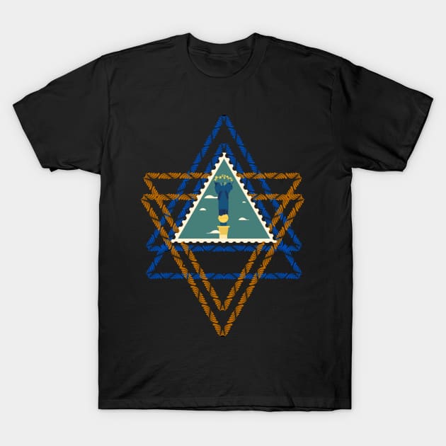 The Independence Monument in Pyramid T-Shirt by EpicClarityShop